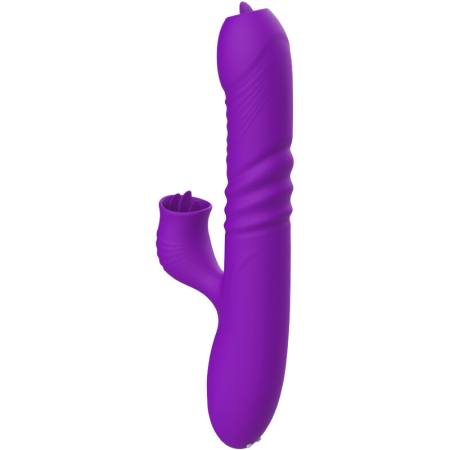 Vibratore Fully G Spot Rabbit Con Effetto Calore Stimolante Lingua Viola