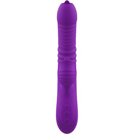 Vibratore Fully G Spot Rabbit Con Effetto Calore Stimolante Lingua Viola