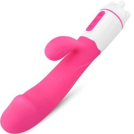 Vibratore Happy E Stimolatore Fucsia Ricaricabile