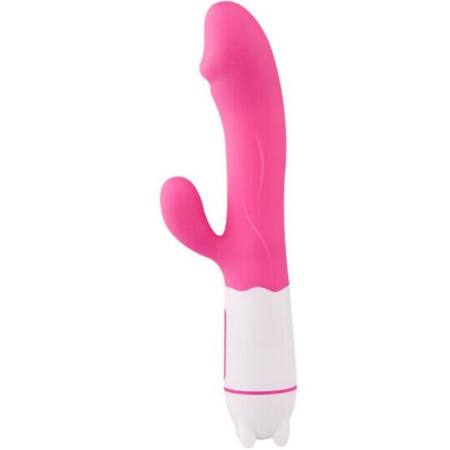 Vibratore Happy E Stimolatore Fucsia Ricaricabile