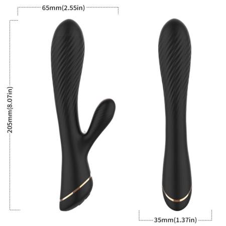 Vibratore Rabbit In Silicone Nero