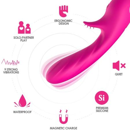 Vibratore Romance Con Stimolatore Fucsia