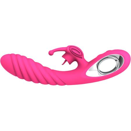 Vibratore Vicky Rabbit Con Linguetta Tirante Fucsia