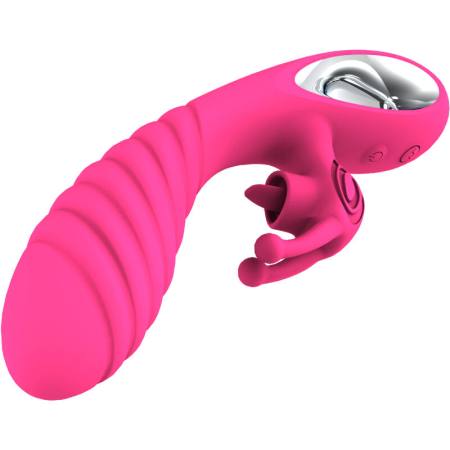 Vibratore Vicky Rabbit Con Linguetta Tirante Fucsia