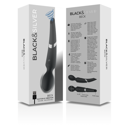 Massaggiatore e Aspirazione in Silicone Ricaricabile Beck Nero