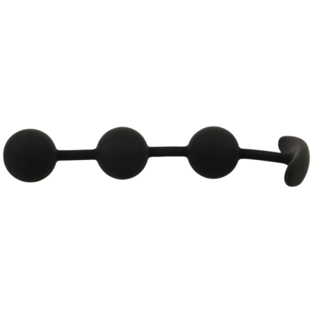 BLACK&SILVER - HARRY ANAL ROSARY 3 SILICONE SPHERES 14 CM