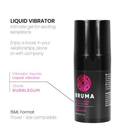 BRUMA - LIQUID VIBRATOR ULTRA SLIDING BUBBLEGUM 15 ML