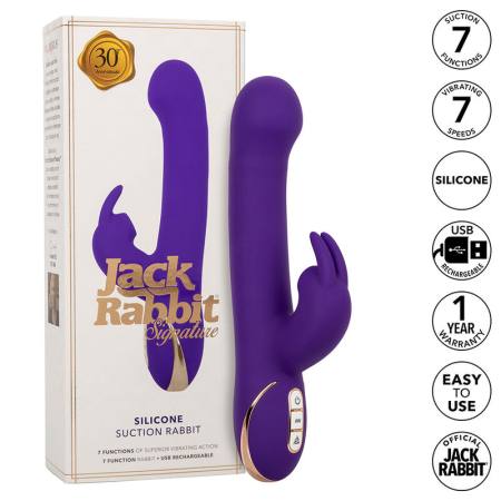 Jack Rabbit Vibratore E Stimolatore 7 Vibrazioni E Modalità Di Aspirazione Blu