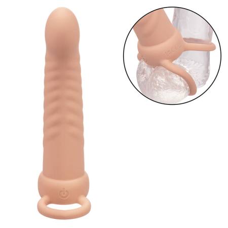 Maxx Ribbed Dual Penetrator 10 Vibrazioni Carne