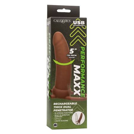 Maxx Thick Dual Penetrator 10 Vibrazioni Marrone