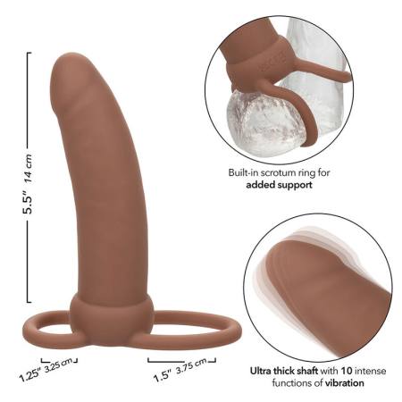 Maxx Thick Dual Penetrator 10 Vibrazioni Marrone