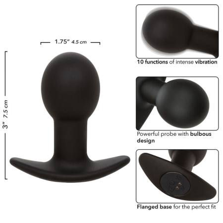 Rock Bottom Anal Plug 10 Vibrazioni Silicone Nero