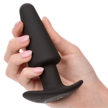 CALEXOTICS - ROCK BOTTOM TAPERED ANAL PLUG 10 VIBRACIONES SILICONE BLACK