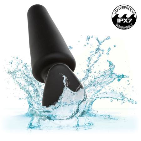 CALEXOTICS - ROCK BOTTOM TAPERED ANAL PLUG 10 VIBRACIONES SILICONE BLACK