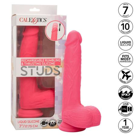 Studs Vibratore Realistico 10 Vibrazioni Rosa