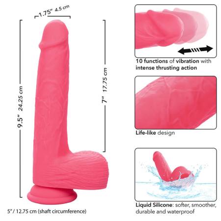 CALEXOTICS - STUDS REALISTIC VIBRATOR 10 VIBRATIONS PINK