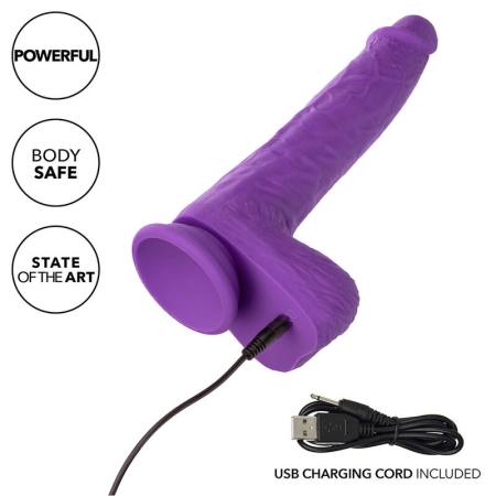 Studs Vibratore Ricaricabile E Rotante 10 Vibrazioni Viola