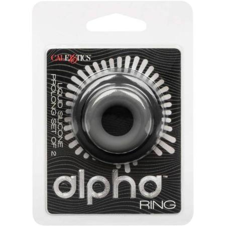 CALIFORNIA EXOTICS - ALPHA PROLONG SET OF 2 RING GREY