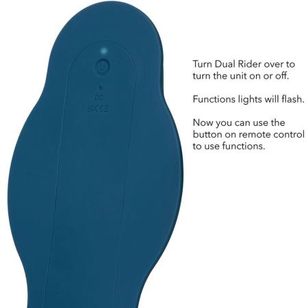 CALIFORNIA EXOTICS - RIDER MASSAGER DOUBLE MOTOR REMOTE CONTROL BLUE