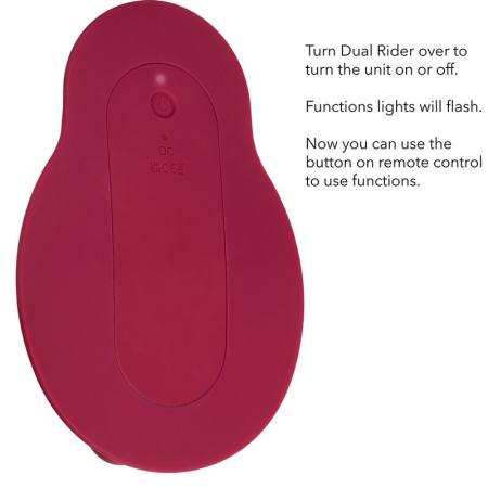 CALIFORNIA EXOTICS - RIDER MASSAGER DOUBLE MOTOR REMOTE CONTROL RED