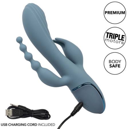 CALIFORNIA EXOTICS - VIBRATOR TRIPLE ECSTASY GREY