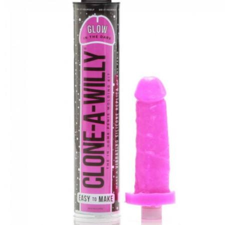 Clonatore Del Pene Luminescente Rosa Con Vibratore