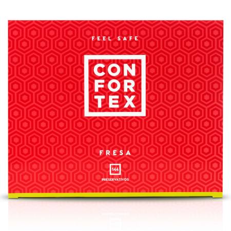 CONFORTEX - STRAWBERRY CONDOM 144 UNITS