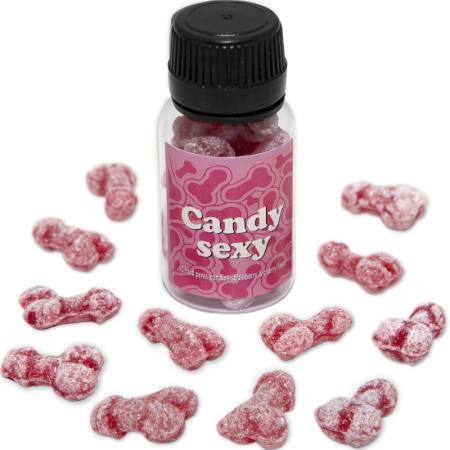 Candy Sexy Vaso Da 12 Gomme Gummy Al Gusto Fragola-Ciliegia