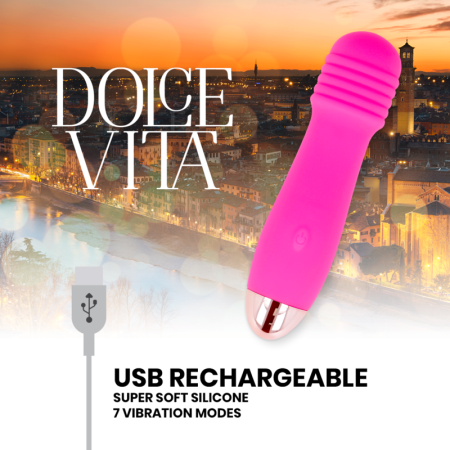 Vibratore Ricaricabile Tre Rosa 7 Velocità