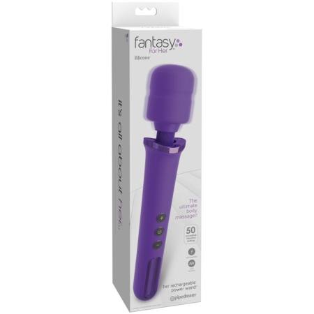 FANTASY FOR HER - MASSAGER WAND FOR HER RECHARGEABLE & VIBRATOR 50 LEVELS VIOLET