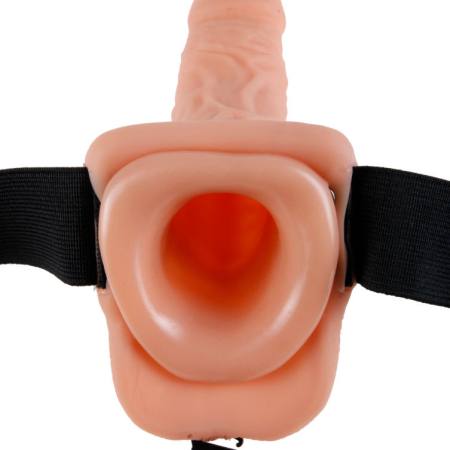 FETISH FANTASY SERIES - SERIES 11 HOLLOW STRAP-ON VIBRANTE CON SFERE 27.9CM CARNE