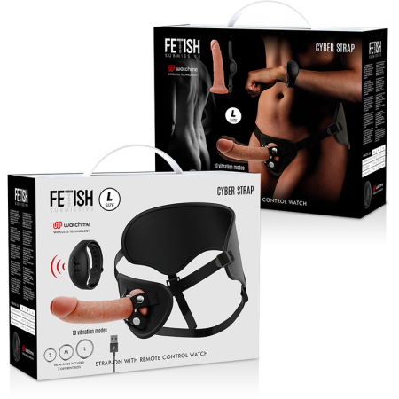 FETISH SUBMISSIVE CYBER STRAP - IMBRAGATURA CON TELECOMANDO TECNOLOGIA DILDO WATCHME L