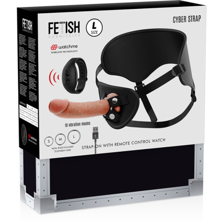 FETISH SUBMISSIVE CYBER STRAP - IMBRAGATURA CON TELECOMANDO TECNOLOGIA DILDO WATCHME L