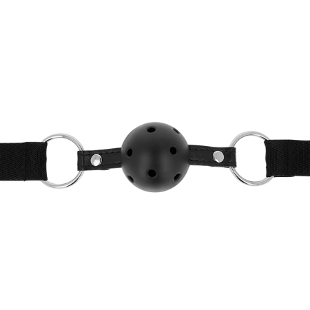 OHMAMA FETISH BLACK FABRIC BREATHABLE BALL GAG