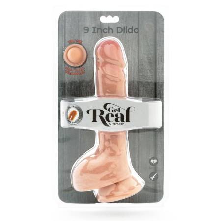 Dildo a Doppia Densità 25,5 CM Palle Di Pelle