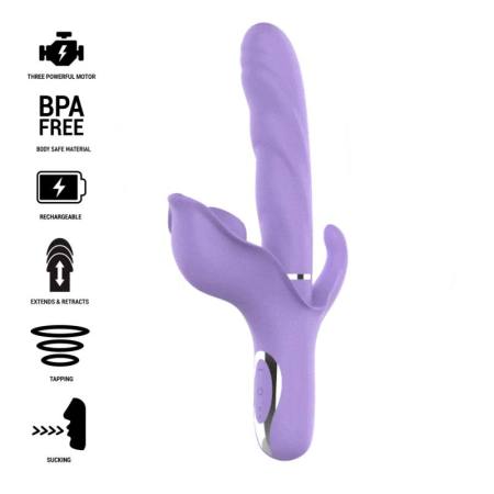 Vibratore Multifunzione Ricaricabile Billie Aspirante E Pulsante Viola