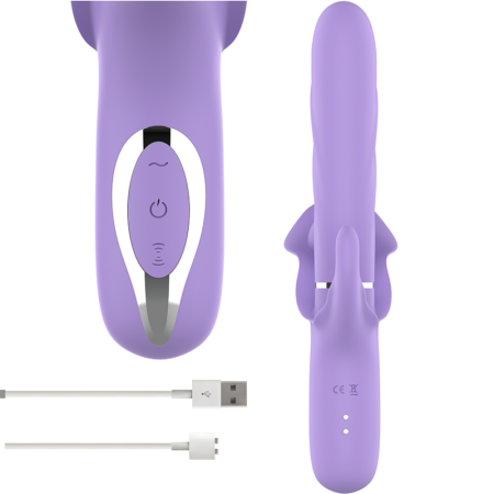 Vibratore Multifunzione Ricaricabile Billie Aspirante E Pulsante Viola