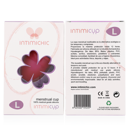 INTIMICHIC - MENSTRUAL CUP MEDICAL GRADE SILICONE SIZE L