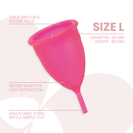 INTIMICHIC - MENSTRUAL CUP MEDICAL GRADE SILICONE SIZE L