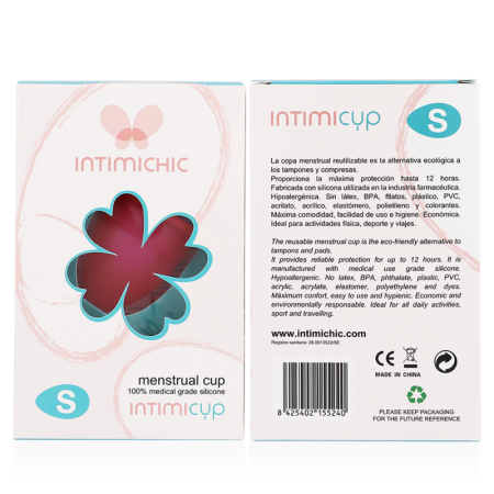 INTIMICHIC - MENSTRUAL CUP MEDICAL GRADE SILICONE SIZE S