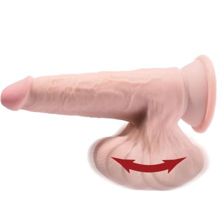 KING COCK - PLUS 3D DILDO SFERE OSCILLANTI 15.2 CM PELLE CHIARA