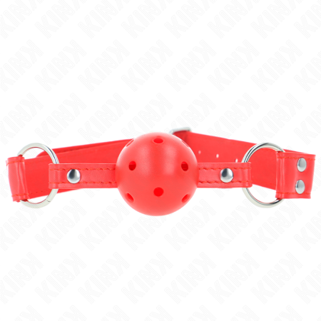 Ball Gag Completo Rosso Cavo Duro 62 X 2 Cm