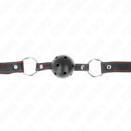 KINK - HOLLOW HARD BLACK BALL GAG MODEL 2 65 x 2.5 CM