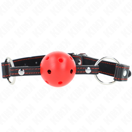 Ball Gag Hollow Hard Rosso Modello 2 65 X 2,5 Cm