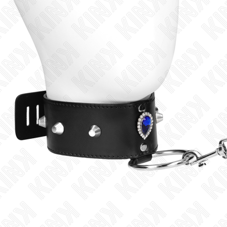 Collana 65 Cm Con Cinturino Con Diamanti Blu Regolabile 36-43 Cm X 5 Cm