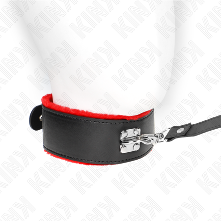 KINK - NECKLACE WITH BELT 116 CM WITH RED LEATHER STRAP ADJUSTABLE 40-48 CM X 6 CM