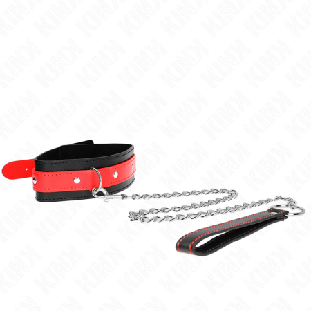 KINK - NECKLACE WITH RED STRAP 65 CM AJUSTABLE 36-43 CM X 5 CM