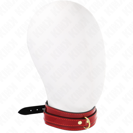 Collana Regolabile Rosso Vino Con Dettagli Oro 29-42,5 Cm X 4 Cm