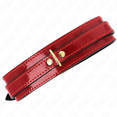 Collana Regolabile Rosso Vino Con Dettagli Oro 29-42,5 Cm X 4 Cm