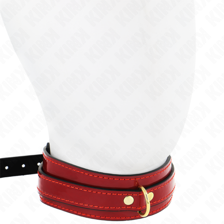 Collana Regolabile Rosso Vino Con Dettagli Oro 29-42,5 Cm X 4 Cm